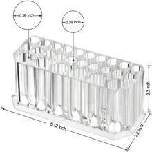 26-Hole Transparent Acrylic Nail Art Pen Organizer, Makeup Brush Holder, Nail Art Tools Storage Box - Multicolor - View 6