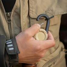 [Tactical Buckle] 2pcs/7pcs Multi-Function Tactical Buckle | Camping Elastic Anti-Lost Rope, Telescopic Keychain Clip, ID Card Clip, Backpack Buckle, Badge Clip, Heavy Duty Keychain - Army Green - View 8