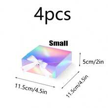 10个装 - 带盖炫彩礼盒，伴郎求婚礼盒，豪华炫彩礼盒（含丝带），适用于婚礼礼盒、生日礼盒、派对礼盒、圣诞礼盒、伴娘礼盒、毕业礼物、情人节礼盒