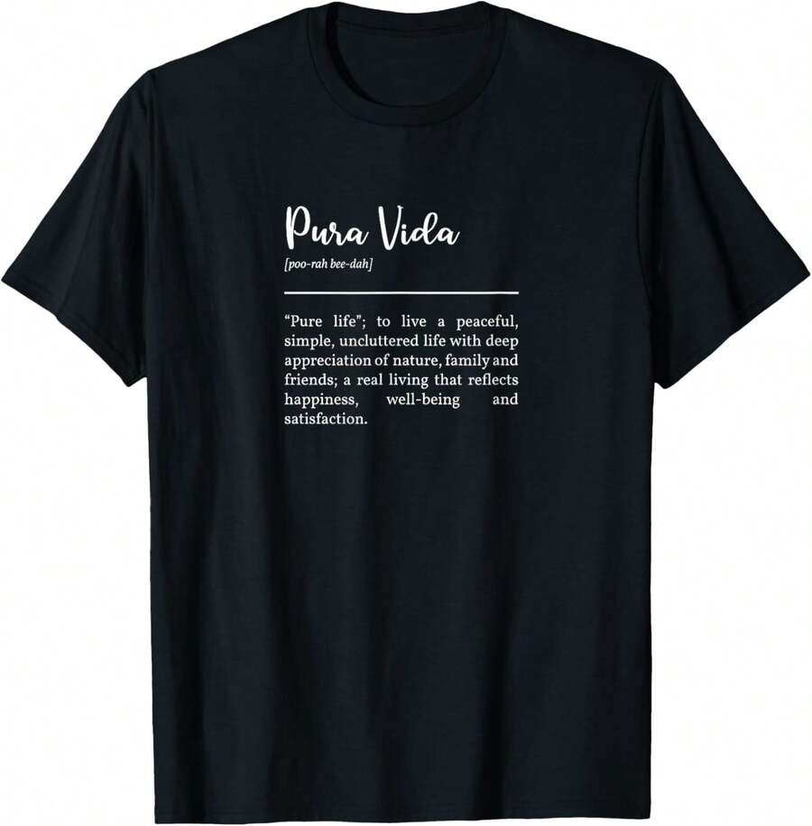 Definition Of A White Typographic Design T-Shirt - Black - View 1