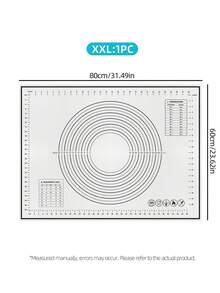 1pc Kneading Board, Pastry Mat, Extra Non Stick Baking Mat With Measurement, Fondant Mat, Counter Mat, Dough Rolling Mat, Pie Crust Mat, Roll Up Receive Kneading Pad, Back To School