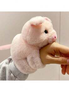 可爱的动物毛绒玩具套装，包含狐狸、考拉、熊猫、猪、鸭子、浣熊、猴子和兔子，带有拍手圈，创意设计，可戴在手腕上，是送给朋友的新颖圣诞节和新年礼物，适合作为玩偶、圣诞节礼物或趣味毛绒玩具。 - 彩色 - 查看 8