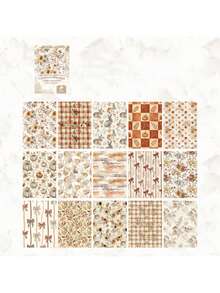 CANDY POETRY Giấy scrapbooking họa tiết hoa mùa đông, 30 tờ/gói, giấy trang trí DIY cổ điển không keo dính, quà tặng ngày lễ, đồ dùng làm tranh ghép thủ công, đồ dùng văn phòng phẩm sáng tạo cho sổ lưu niệm cá nhân hóa, đồ dùng học tập. - Đỏ - Xem 10