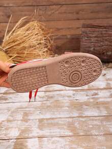 Women's Casual Sneakers, Road Running Shoes, Flat Sports Shoes, Versatile Pants, Shorts, Skirts, Knee-High Socks - Red - View 8