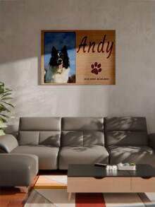 1 Stampa personalizzata su tela con foto del tuo animale domestico - Stampe su tela con le foto del tuo cane per opere d'arte personalizzate per camera da letto, soggiorno, matrimonio, bambino, animale domestico, famiglia, amore, coppia, amico, quadro, foto, opera d'arte da parete incorniciata, regalo di Natale, regalo per il migliore amico, regalo per la famiglia, regalo di compleanno, regalo per famiglia/amico/ragazza/ragazzo - Stile 1 - Visualizzare 3