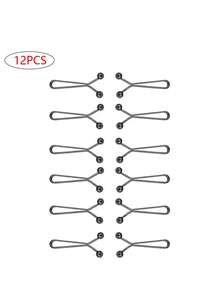 Simple Style Alloy Brooches & Pins Set - Versatile Metal Safety Pins For Scarves, Trousers, Collars, And Sleeves - No Plating, Detachable, Seamless Design For Daily And Sports Wear - All-Season Compatible