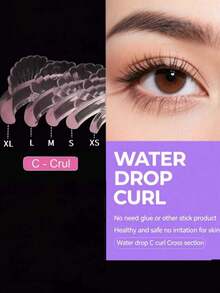 10pcs/Set, 5 Sizes Jelly Eyelash Lift Pads - Self-Adhesive Silicone C-Curl Curling Strips, No Glue Needed To Lift Lashes, Suitable For DIY Lash Perming At Home And Salon