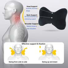 1个/2个汽车头枕，汽车颈部保护枕，汽车头枕，颈椎枕，颈垫，汽车内饰产品，适用于驾驶、家庭、办公室座椅，缓解颈部疼痛和压力，汽车枕头，汽车座椅垫。