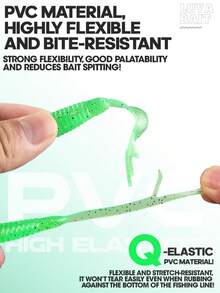 8 Pieces, Fishing, Lures, Artificial Baits, Micro Lure Baits, Soft Baits, Casting Baits.Soft Plastic Swimbaits With 3-Tail Design | Glitter Fishing Lures - High Disturbance Bait For Freshwater Saltwater Fishing - Multicolor - View 3