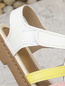 Latest Casual & Versatile Rainbow Flat Sandals, Soft & Comfortable, Suitable For Summer - Multicolor - View 8