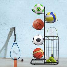 SENDERPICK Basketball Storage Rack - Black-61092248 - View 7