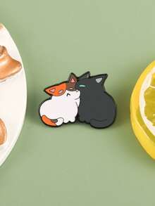 凶猛猫咪珐琅胸针 时尚装饰胸针 领饰 包饰 徽章 珠宝礼品 - 彩色 - 查看 1