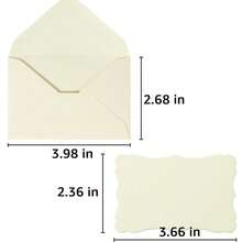 20pcs Envelopes + 20pcs Cards, Includes Blank Beige Greeting Cards, Small Self-Adhesive Envelopes, Suitable For Graduation Ceremony, Invitations, Baby Shower, Wedding And RSVP Cards. - Beige - 20pcs - View 3