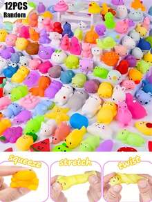 1/3/4/5pcs Shiny Crystal Salamander Squishy Toys, Soft Slow Rebound, Anti-Stress Fidget Toys, Cute Small Gadgets, Taba Squishy, Portable Travel Finger Pinching Toys, Soft & Adorable, Suitable For All Ages Including Autism, Office Workers, Students, Ideal Holiday Gifts, Small Cute Fun Gifts - 彩色 - 查看 36