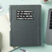 1 pieza Dicen que los inmigrantes son el problema, pero vimos quiénes asaltaron el Capitolio Pegatina para portátil, sátira política vinilo, cita de la verdad, pegatina resistente al agua y despegable para botella de agua, acento negro y blanco para vaso, pegatina de cuaderno activista de , regalo perfecto para amigos progresistas, pegatina sarcástica de política para coche, vinilo anti-mito para botella de agua - Multicolor - Ver 4