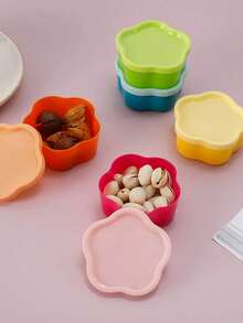 5个装多色迷你零食收纳盒，迷你便当盒，彩虹糖果坚果收纳盒，厨房调料果酱整理盒，沙拉酱盒，带盖塑料调味酱盒，适用于午餐盒、学习用品、返校季 - 彩色 - 查看 6