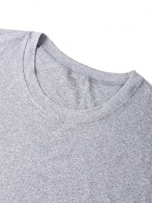 男士夏季字母印花圆领休闲背心 - 灰色 - 查看 3