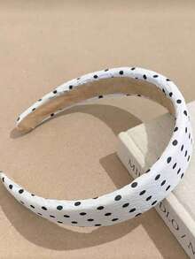 2pcs Polka Dot Casual Polyester Headbands, All Season, Hair Band, Hair Hoop Hairband Beauty Home Hair Accessories - Multicolor - View 4