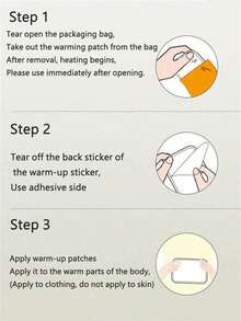 10/20/30pcs Self-Heating Warm Compress Patches, Moxa Steam Warm Body Patches, Winter Warm Stickers For Women - Multicolor - View 8