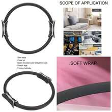Yosoo Pilates Circle, Pilates Ring Espuma Acolchada Ejercicio Elstico para el Hogar - Negro - Ver 1