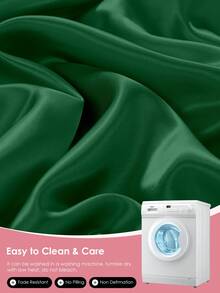 Ga trải giường HONEYMOON màu trơn bằng vải satin bóng, phù hợp với nệm có độ sâu 9-12 inch, sang trọng và mềm mại như lụa, cực kỳ mềm mại và thoáng khí, chống co rút, có thể giặt máy - Kích thước T F Q K cho gia đình và ký túc xá, đạt chứng nhận Oeko-Tex, màu xanh đậm. - Màu xanh lá cây đậm - Xem 8