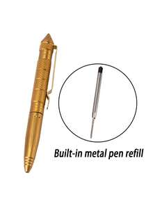 Portable Tactical Pen, Multi-Functional Tactical Pen, Professional Self-Defense Pen, Emergency Window Breaker Pen, Aviation Aluminum Emergency Window Breaker Pen, Safety Protection Survival EDC Multi-Tool, Multi-Purpose Self-Defense Pen, Aluminum Portable, With Carbide Window Breaker, Camping Survival Emergency, Unisex (Black/Silver/Gold/Gray)
