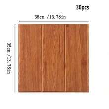 30pcs Waterproof Foam Wall Stickers, 3D Wood Grain Design Self-Adhesive Wallpaper, Suitable For Bathroom, Kitchen And Simple Home Wall Renovation - Multicolor - View 16