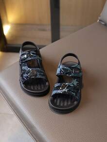 Infant Sandals, Fashion Versatile Rubber Soft Bottom Hook And Loop Outdoor Baby Toddler Sandals - Mint Green - View 4