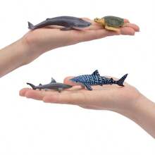 - 24 cifras de animales de ocano: decoraciones realistas para tartas con tiburones, ballenas y pulpo, para fiestas infantiles, regalos y proyectos escolares - inicial - Ver 4