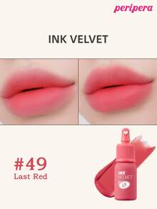 Peripera K-Beauty Ink Velvet Lipstick, High Color Payoff, Long-Lasting, Lightweight, Gluten-Free, Preservative-Free, Velvet Matte Lipstick, Liquid Lipstick, Smooth, Long-Lasting Color, Korean Cosmetics - #49 Last Red - View 3