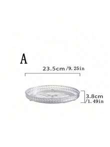 1pc Minimalist High-End Home Storage Organizer Rotating Display Rack, Vanity Makeup Cosmetics Shelf, Bathroom Countertop Perfume & Skincare Holder Tray - Transparent - View 13