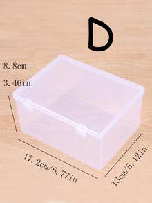 1 件长方形渔具透明塑料收纳盒，带翻盖的工艺品配件组件工具容器，用于文具、电子元件、五金零件、玩具收纳的透明塑料盒 - 無色 - 查看 8