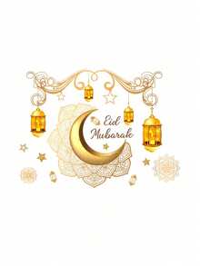 Ramadan Star Moon Wall Sticker, Eid Al-Fitr Moon Festival Wall Decoration Sticker, Window Decoration Sticker, Mu'barak Party Decoration Sticker - Multicolor - View 6