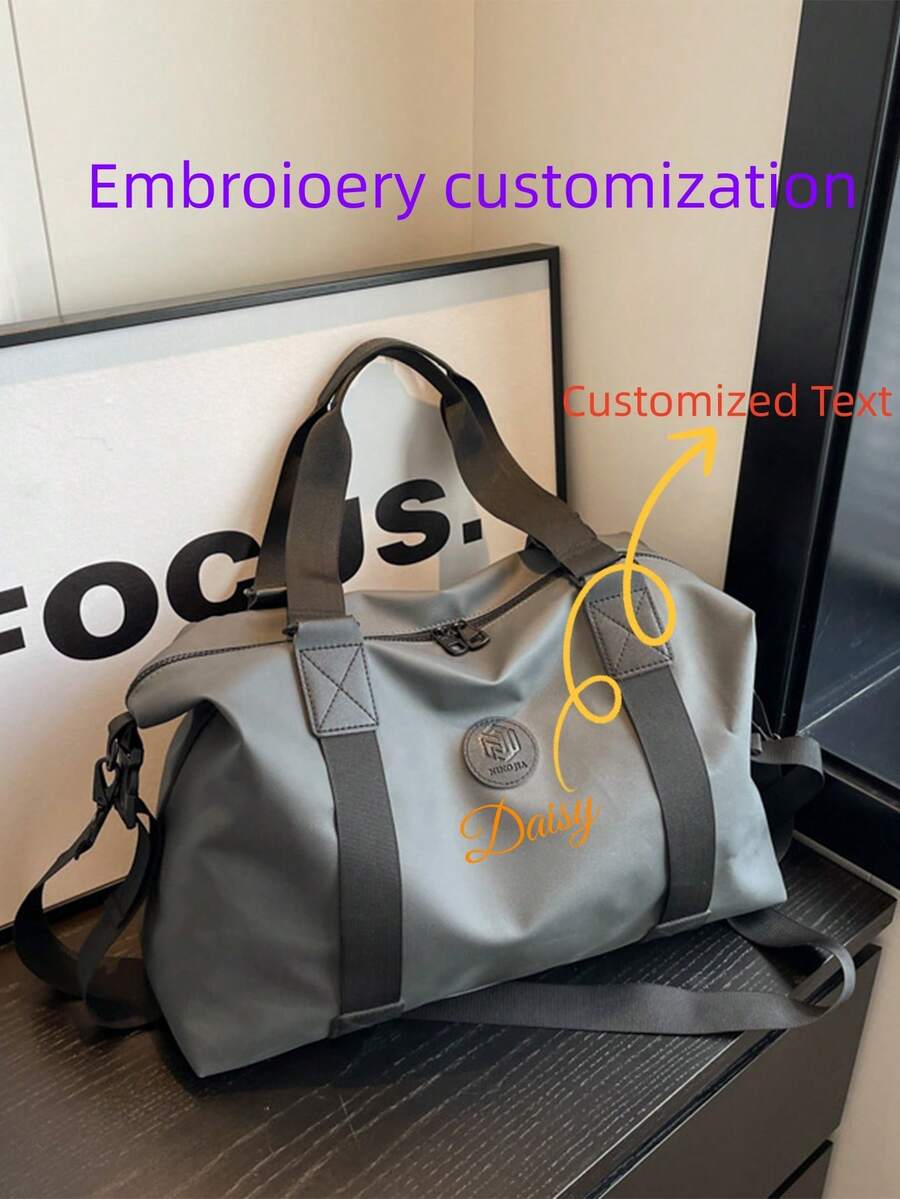 1pc Personalized Multi-Functional Customized Travel Bag, Large Capacity Tote Bag, Foldable Canvas Handbag, Carry-On Luggage, Yoga/Gym Bag, Suitable For Daily Use, Gift For Family, Friends, Boyfriend/Girlfriend, Christmas, Mother's Day, Father's Day, Teacher's Day, Birthday - Multicolor - View 1