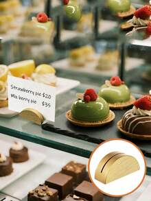 1/2/5/10pcs Set Semicircle Wooden Table Number Holder, Elegant Wooden Table Number Plate Stand, Suitable For Wedding, Beach Party, Birthday, Garden Event, Restaurant And More, Durable And Stylish Table Decor