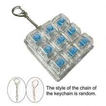 1pc Mechanical Keyboard Keycap Stress Relief Toy - Crisp Tactile Key Chain, Relieve Stress, Office Desk Fun, Unique & Cool Gift - Multicolor - View 10
