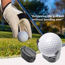 Foldable Golf Ball Retriever - Made Of ABS Material, Universal Fit, Suitable For Valentine's Day, Mother's Day, Thanksgiving, Christmas - Black Golf Ball Grabber, Fits Putter Grip