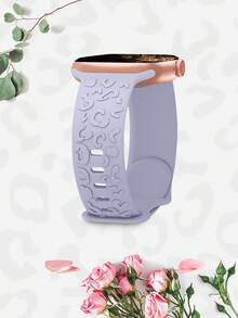 St.Siabe 1pc Unisex Fashion Carved Laser Embossed Paisley Pattern Monochrome Silicone Watch Band, Soft & Comfortable Waterproof Replacement Strap Compatible With Apple Watch Series SE/8/7/6/5/4/3/2/1 38mm 40mm 41mm 45mm 44mm 42mm 49mm - White - View 11