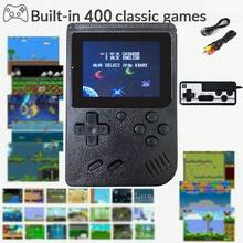 1台Macaron Mini 400合1掌上游戏机，大屏幕复古经典便携式游戏设备，配备1020mAh高容量电池，复古游戏机（1人/2人）