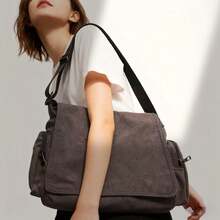 Laptop Case,School Bag,College-Style Student Attire Shoulder Bag, Suitable For Use During Work Hours, School Days, And Trips Outside The Home. School Supplies - Coffee Brown - View 7