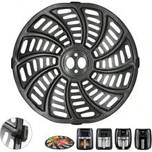 Fryer Parts Gourmia GAF686 GAF698 Fryer, Oval Nonstick 9.3''*8.9'' Fryer Accessories Grill Pan Grill Plate Crisper Plate Basket Tray Rack with Rubber Bumpers - 9,3'' * 8,9'' - Ver 2