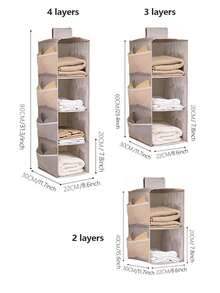 1/2pcs Multi-Functional Hanging Wardrobe Storage Bag, For Storing Clothes, Socks, Underwear, Layered Organization; Can Be Hung On Door - Dorm Essential. Washable, Suitable For Decoration, Holiday, Room, Home, Bedroom, Can Store Dresses, Pants, Shoes, Jeans, Boots, Skirts, Etc. - Multicolor - View 11