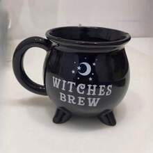 1pc Witch Cauldron Mug - Halloween Ceramic Coffee Cup, Suitable For Coffee, Tea, Potions, Witchcraft Parties, Gothic Brewing Chalice, Unique Gift For Men And Women