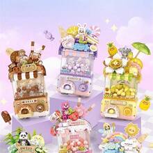 Creative Cute Panda/Pineapple Gashapon Mini Capsule Toy Machine, Building Block Air Pressure, Interesting Food Model Assembly Decoration, Home Decor Ornament, Immersive Assembly, Sense Of Achievement, Suitable For Birthday/Valentine's Day/Easter/Thanksgiving Gifts - Multicolor - View 11