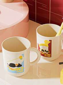 Thickened Rinse Cup, CuteToothbrush Cup, Anti-Drop Anti-Spill Toothbrush Cup, Cartoon Toothbrush Cup - Multicolor - View 7
