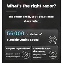 PHILIPS S1125/02 Electric Shaver Full Body Wash USB Charging PowerCut Stainless Steel Blades Razor Triple Floating Head Trimmer - Blue - View 3