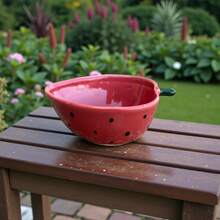 Strawberry Bowl 500ml Made Of Ceramic Decorated For Kitchen - Đỏ - Xem 7