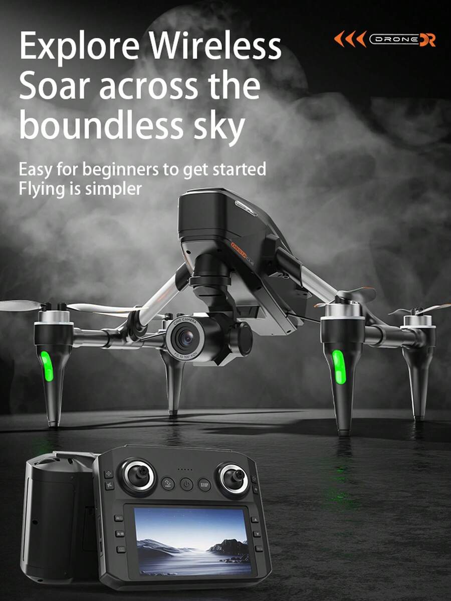 Brushless Motor Drone, Dual Camera Aerial Photography, Bidirectional Electric Adjustable Aircraft, Optical Flow Hovering, Intelligent Obstacle Avoidance, Remote Control Aircraft, Quadcopter - Multicolor - View 1