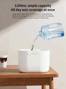 1个1200毫升香薰空气加湿器，室内空气清新精油扩散器，浪漫装饰灯，带加湿功能，USB供电，将香气注入空气，有助于放松身心，适用于家居、办公室和卧室装饰 - 彩色 - 查看 9