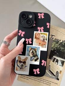 1 chiếc ốp lưng điện thoại tùy chỉnh hình nơ dễ thương in ảnh thú cưng hoạt hình, màu đen, mềm mại, bao phủ toàn diện, tương thích với Samsung, Apple 13 14 15 14C A14 A15 16A A34 A35 A36 A53 A54 A55 A56 S25 S24 S23 S22 S21 S20 Ultra 16 Pro Max, phiên bản quốc tế, không phải phiên bản nội địa. - màu đen - Xem 2